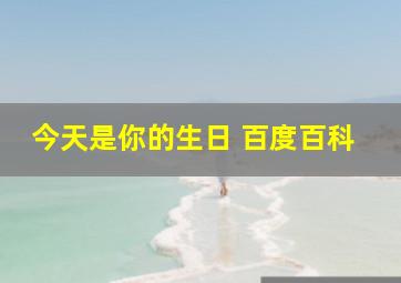 今天是你的生日 百度百科